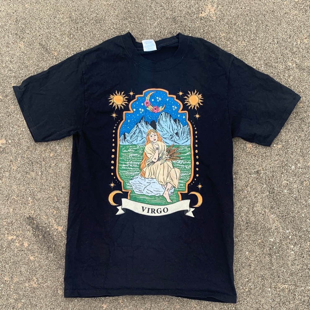 Virgo Graphic Tee - Black Zodiac Shirt